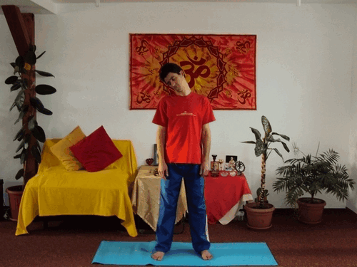 Rotatia capului in sensul acelor de ceasornic