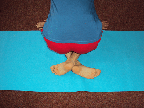 Poziţia de plecare pentru execuţia lui SIMHASANA