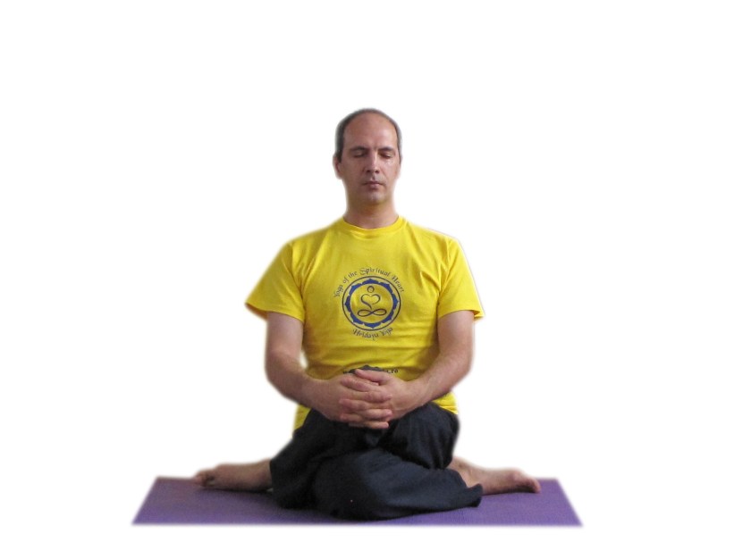 DHIANA VIRASANA - Postura Eroului care meditează - execuția pe partea stângă